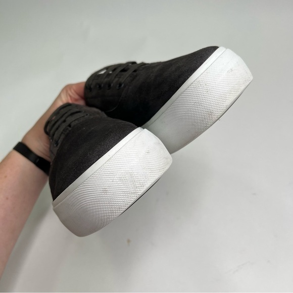 VINCE Smokey Grey Suede White Thick Chunky Platform Lace-up Sneakers Shoes - Picture 4 of 12